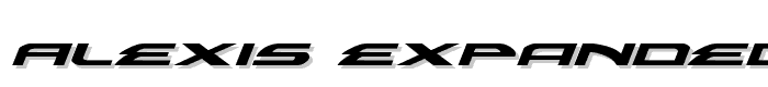 Alexis Expanded Italic font